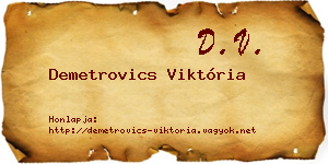 Demetrovics Viktória névjegykártya