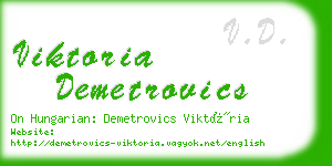 viktoria demetrovics business card